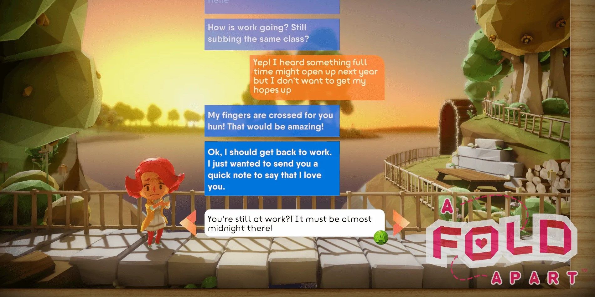 A Fold Apart Texting