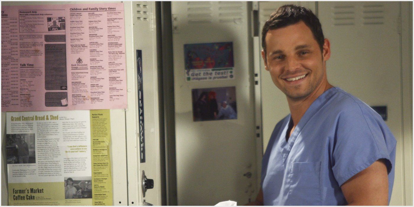Alex Karev smiling in Greys Anatomy season 1