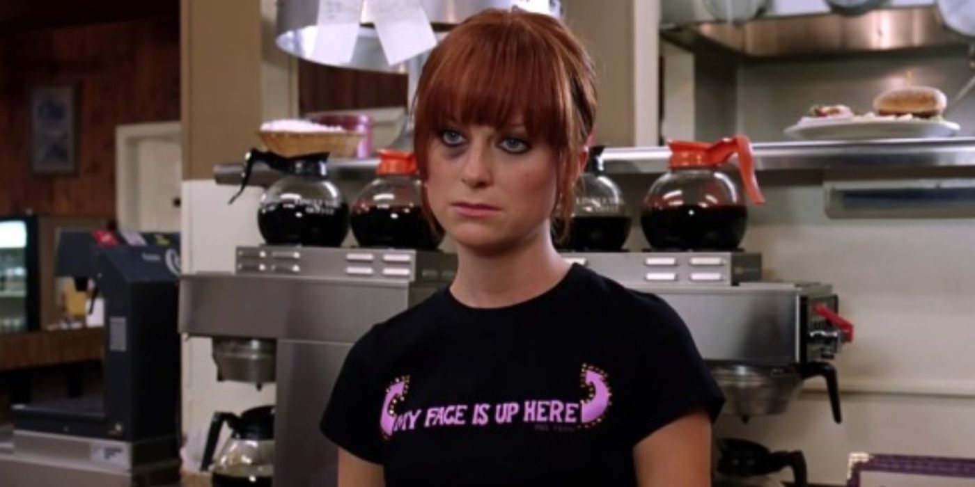 Amy Poehler with red hair and a black eye in The Pick of Destiny.