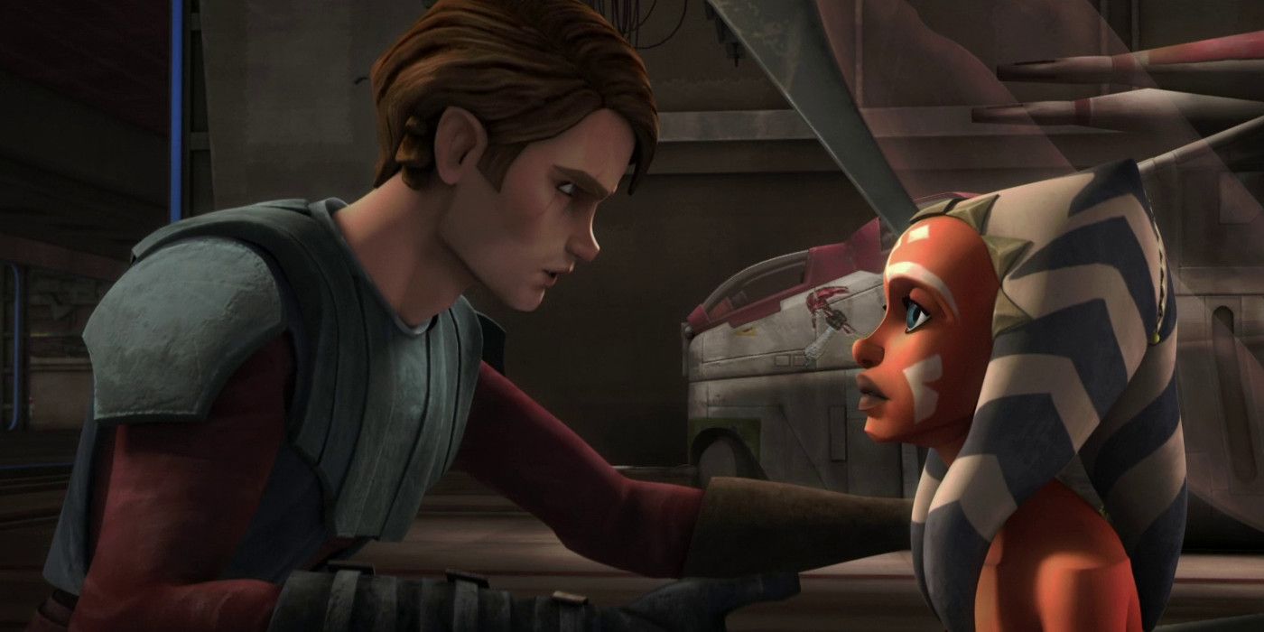 Anakin Skywalker speaks with Ahsoka Tano Star Wars The Clone Wars