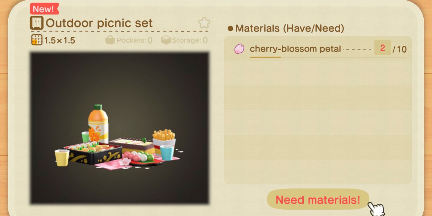 Animal Crossing Cherry Blossoms recipe