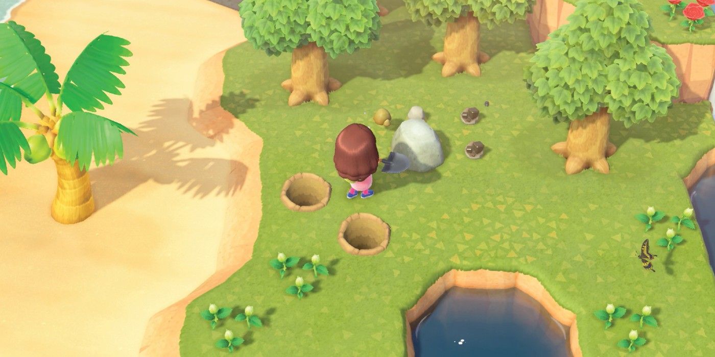 Animal Crossing New Horizons Rock Trick