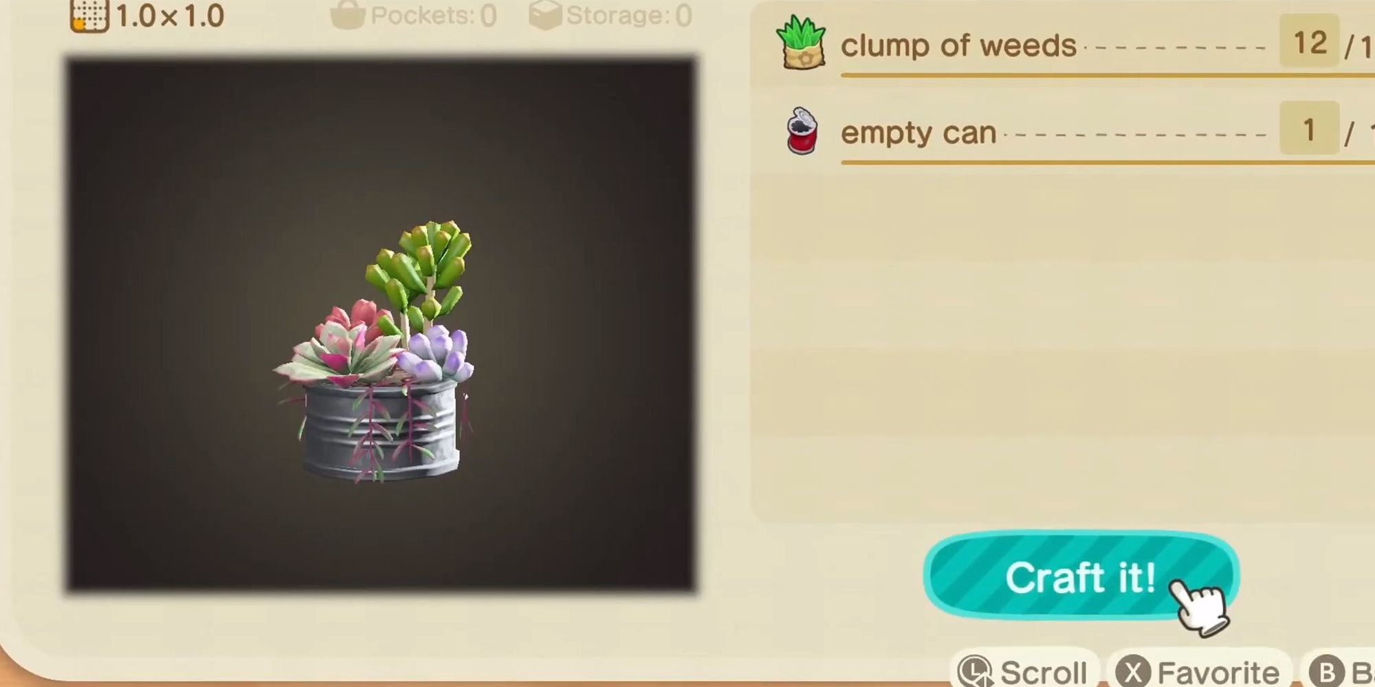 Animal Crossing New Horizons Succulent Plant