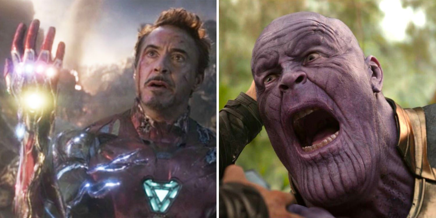 Avengers Endgame Iron Man Infinity War Thanos stabbed