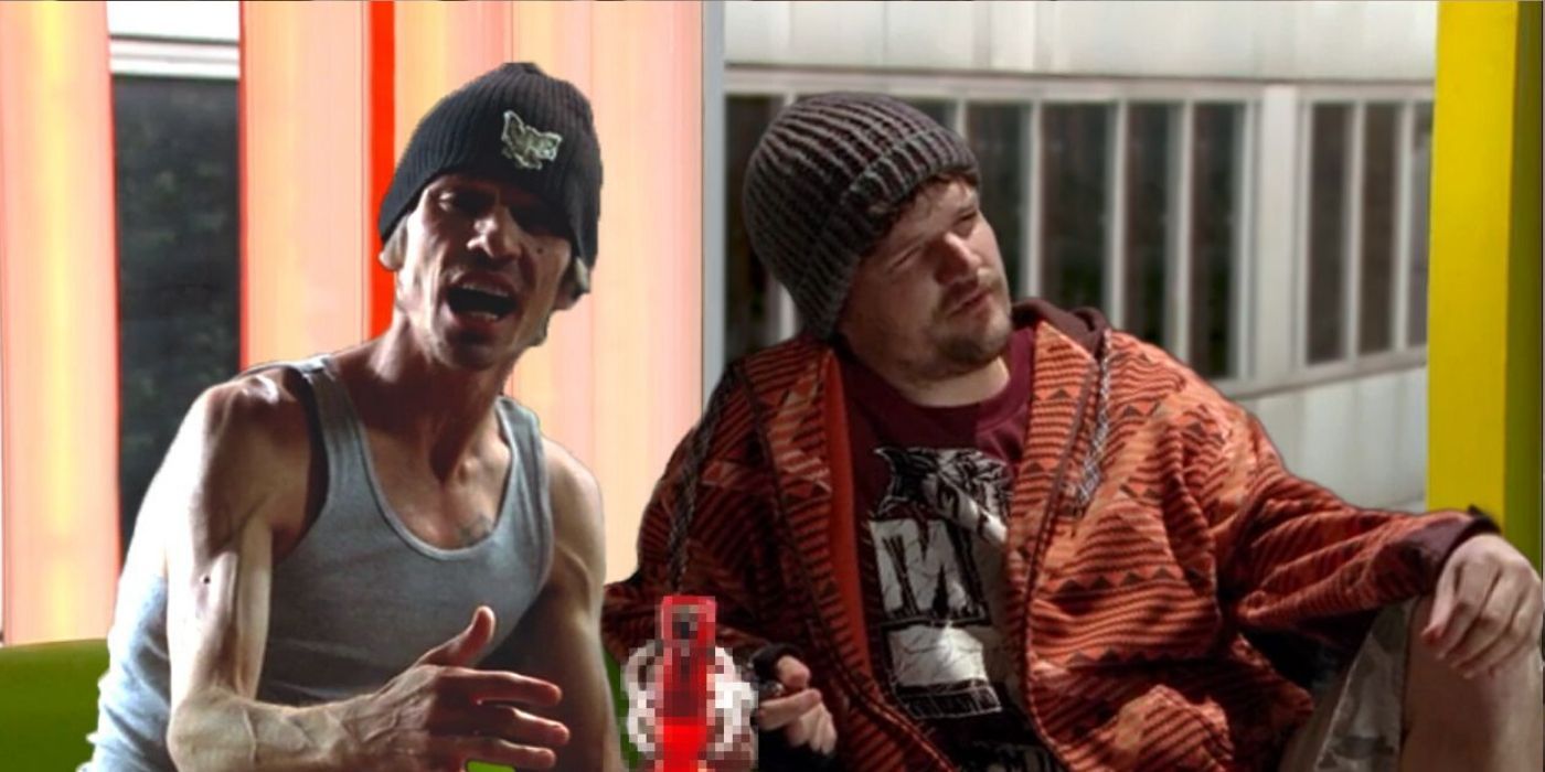 Badger and Skinny Pete drink together in Breaking Bad