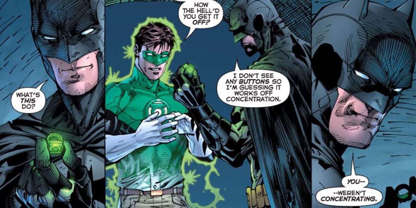 Batman steals power ring from Green Lantern