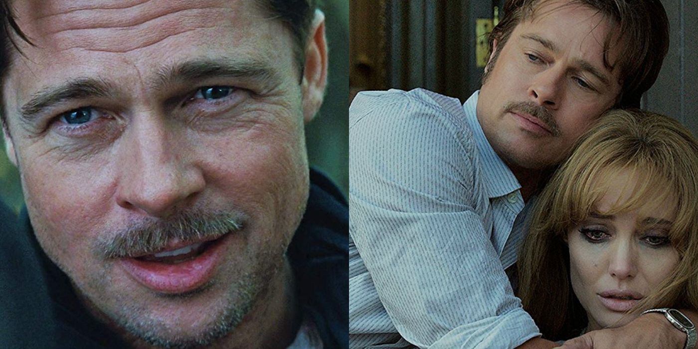 Split image of Brad Pitt in Inglourious Basterds and By the Sea