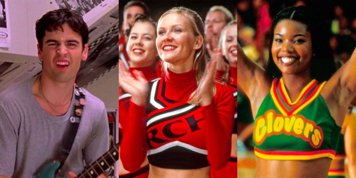 A split image depicts Cliff, Torrance, and Isis in Bring It On