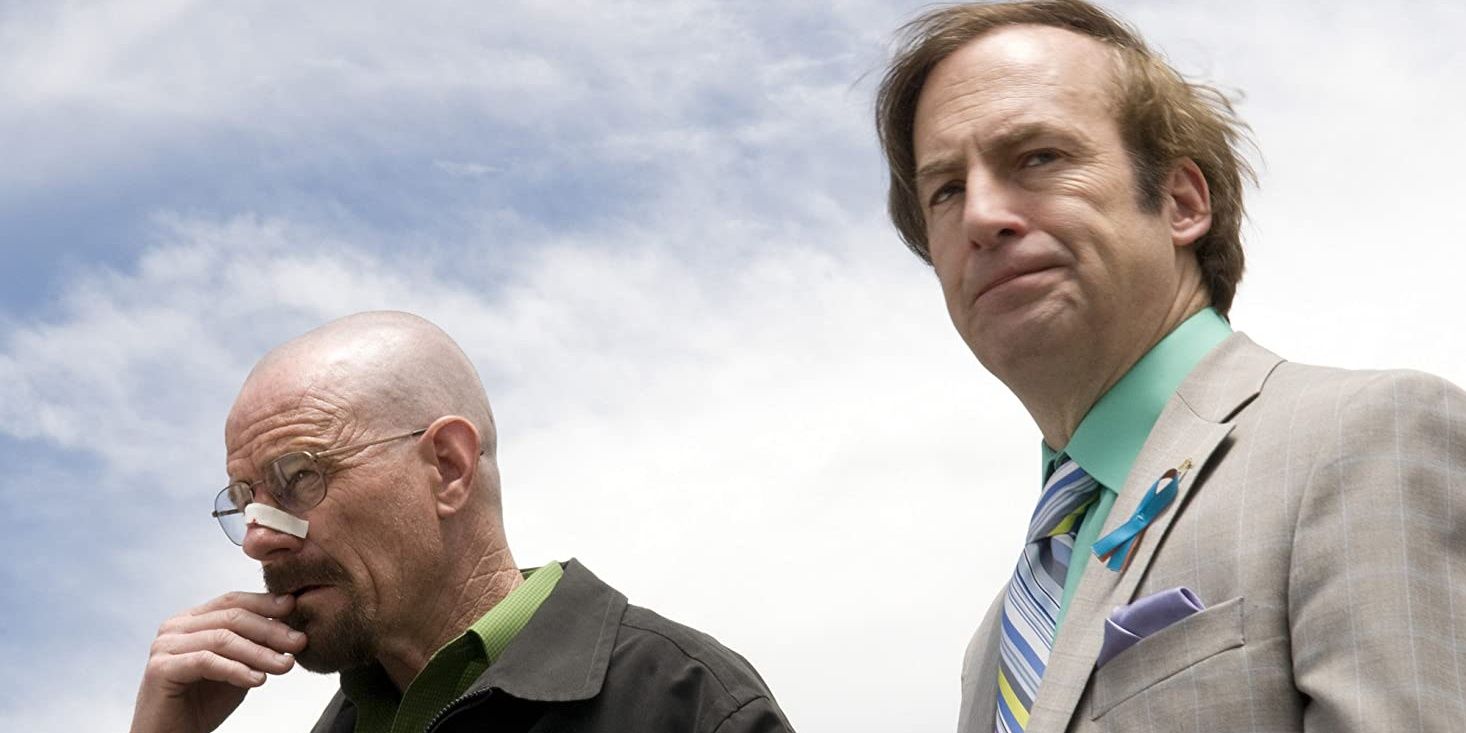 Saul and Walt discuss new ways to launder money in Breaking Bad