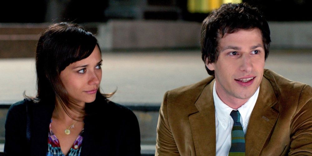 Rashida Jones and Andy Samberg sitting together in Celeste and Jesse Forever