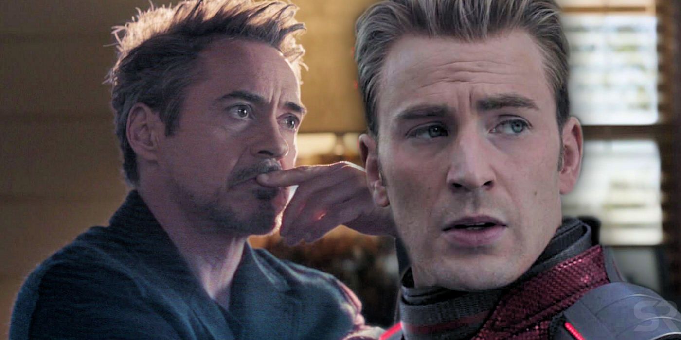 Chris Evans as Captain America and RDJ as Iron Man in Avengers Endgame