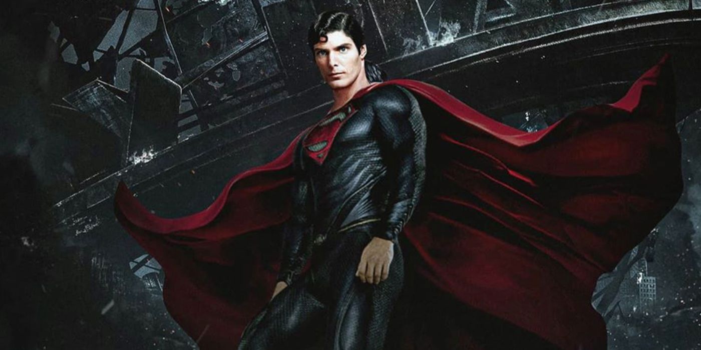 Henry Cavill wearing a Christopher Reeve suit for his Man of Steel