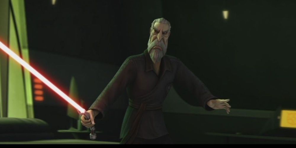 Count Dooku prepares to fight Asajj and her nightsisters in Star Wars The Clone Wars