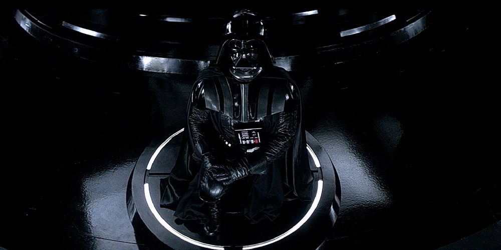 Vader communes with Darth Sidious in Star Wars: The Empire Strikes Back