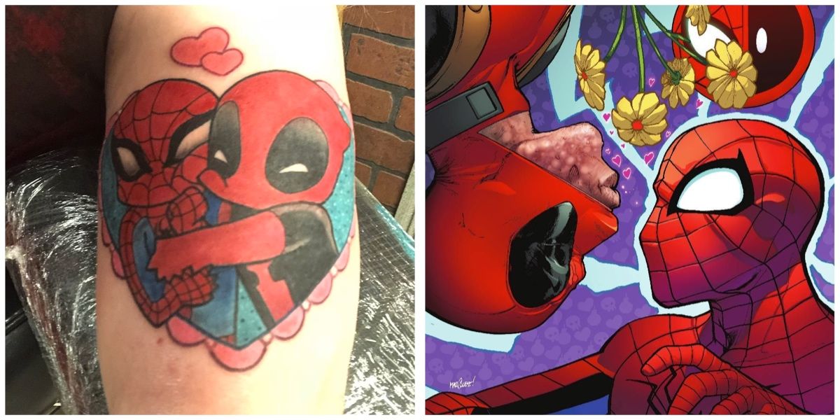 Deadpool-Tattoos-Spider-Man