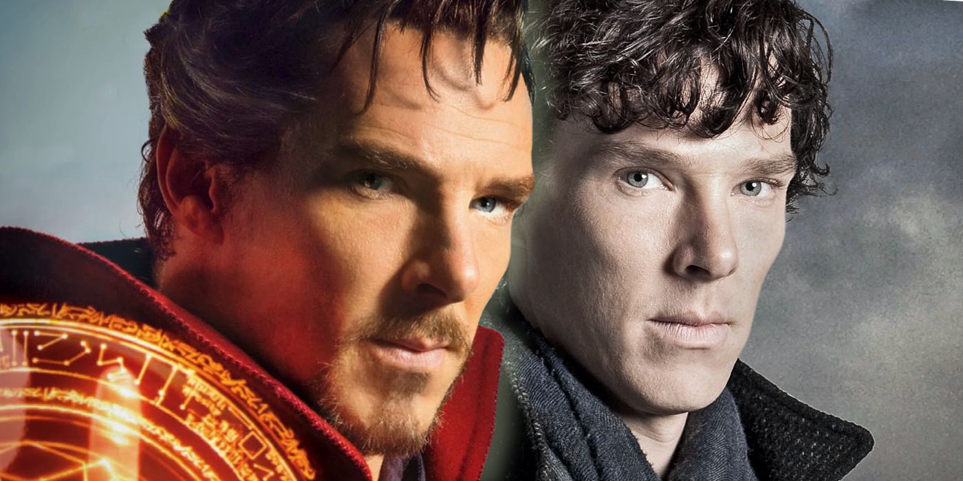Doctor Strange and Sherlock looking sideways