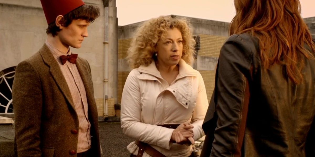Eleventh Doctor, River Song, and Amy Pond in Doctor Who Season 5 The Big Bang 