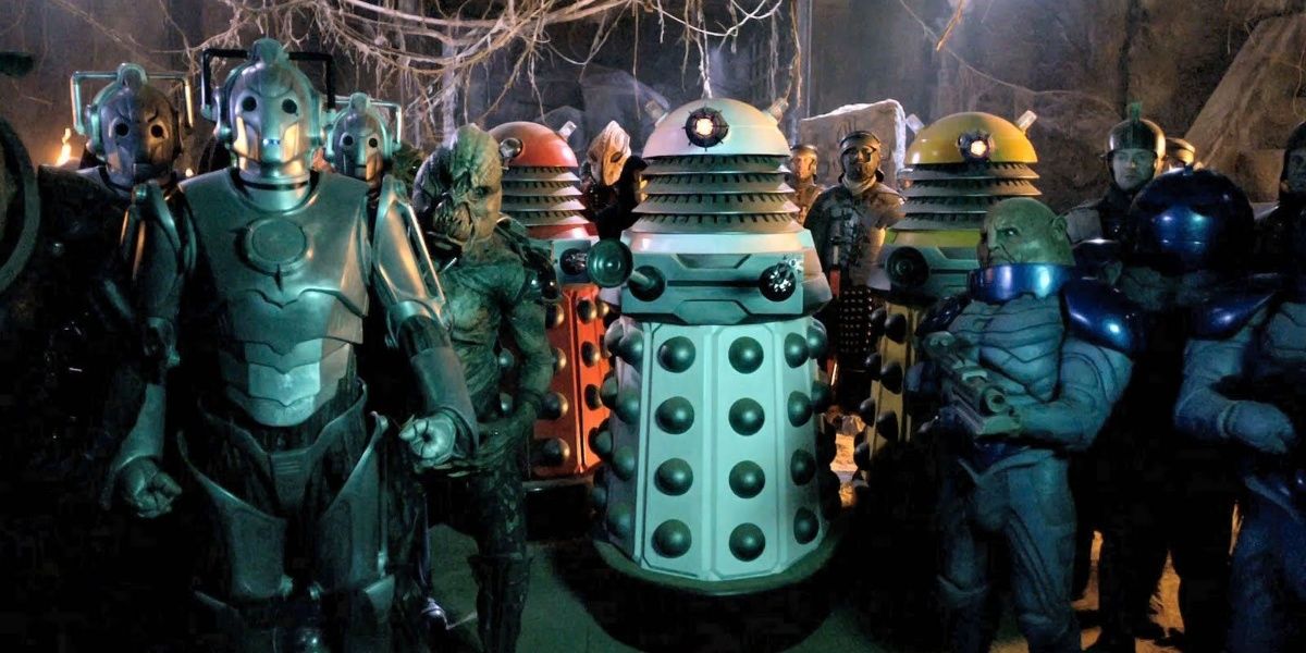 The Daleks with the rest of the Pandorica Alliance.