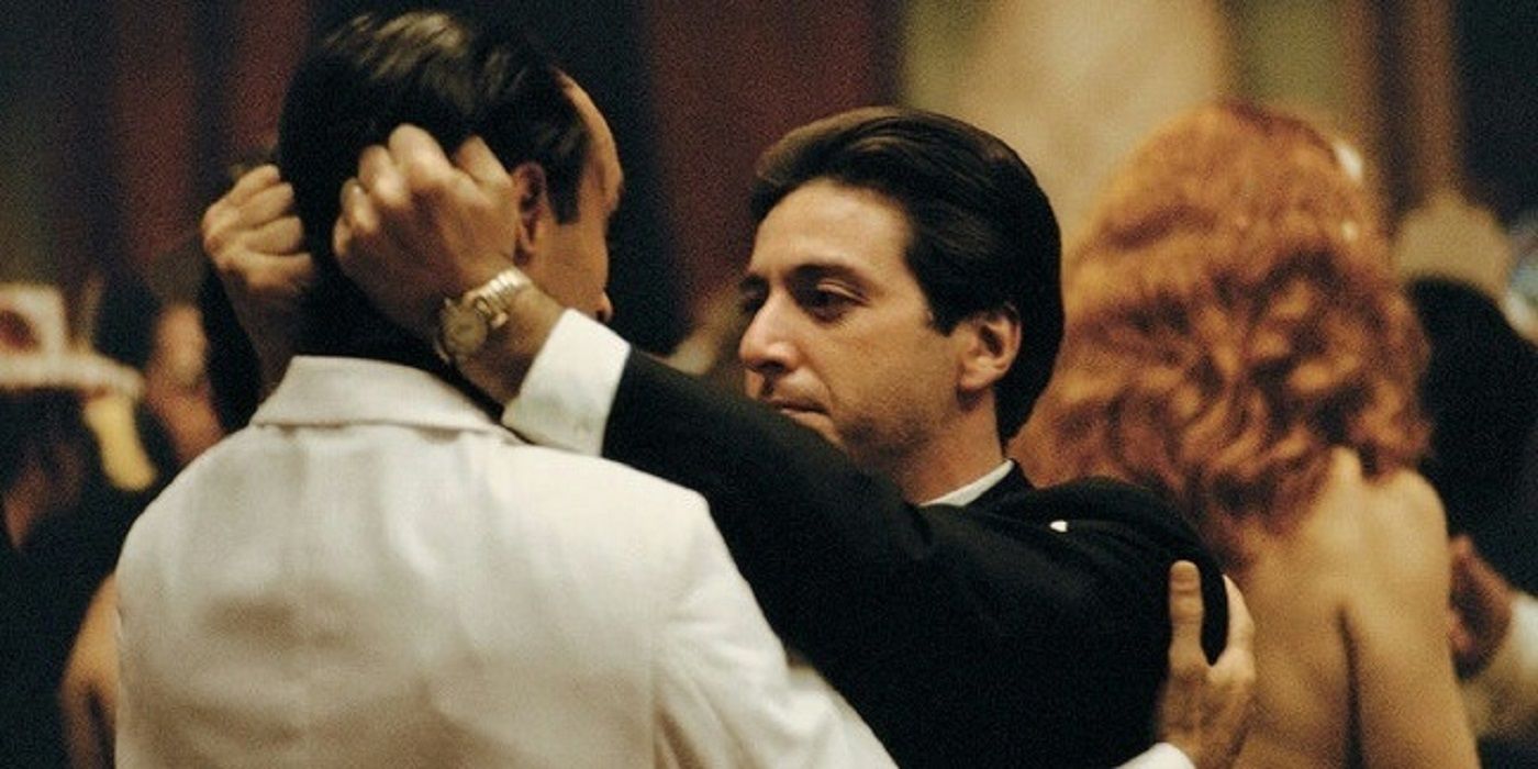 Michael holds Fredo by the head in The Godfather Part II
