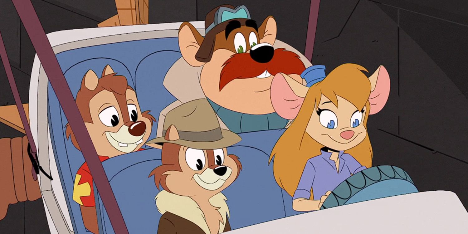 Gadget drives the Rescue Rangers to their next adventure.