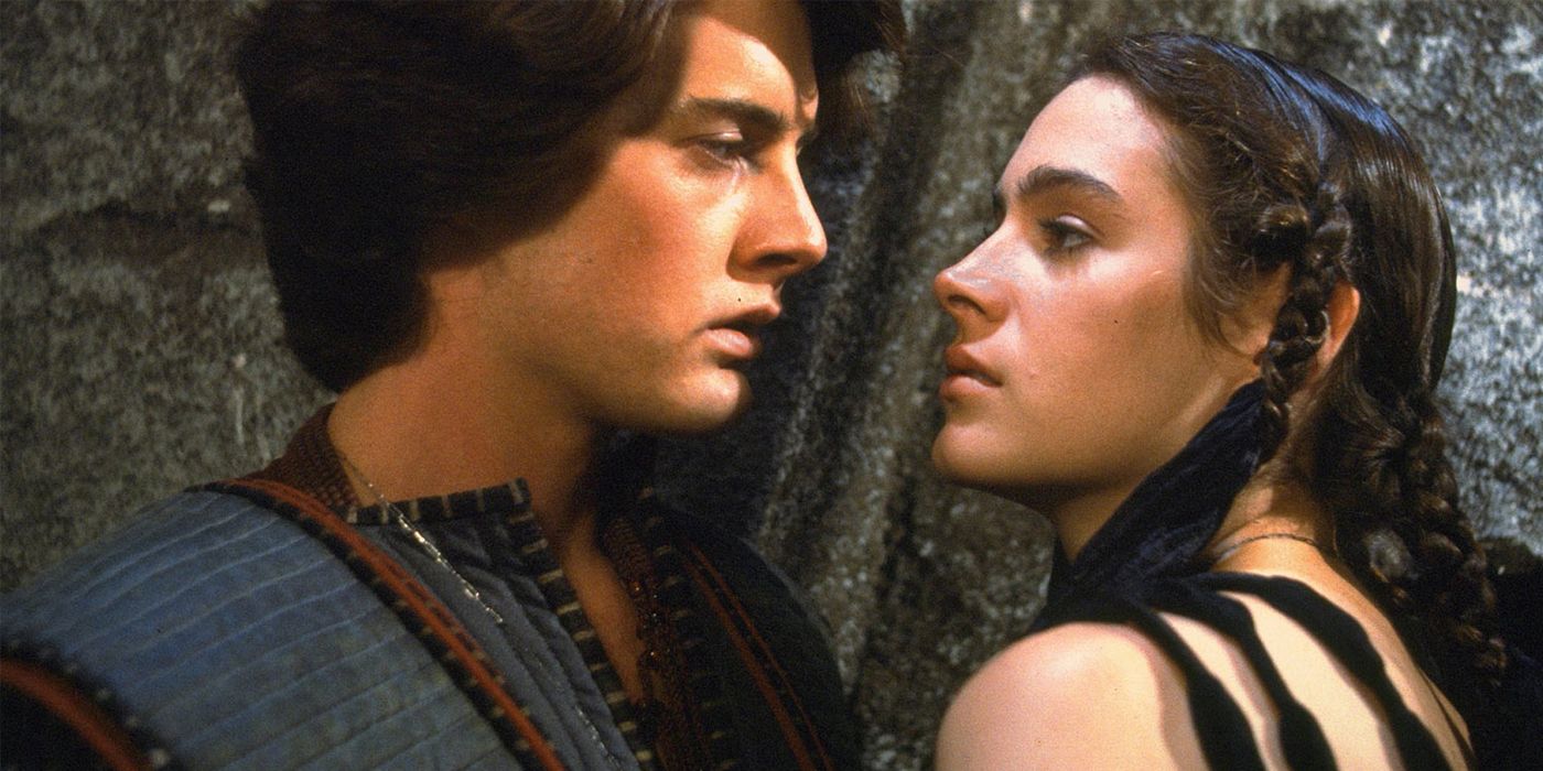 Paul and Shani look at one another from Dune 1984