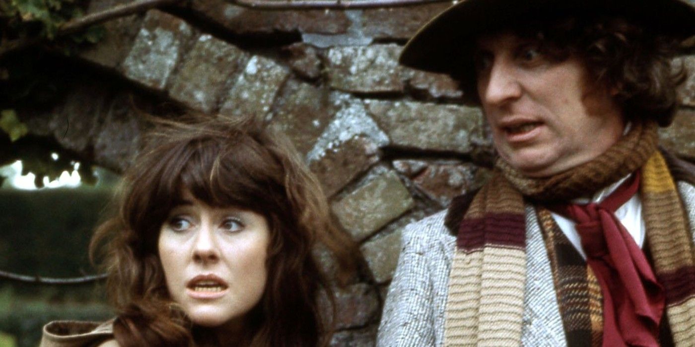 Elizabeth Sladen as Sarah Jane and Tom Baker as Fourth Doctor in Doctor Who