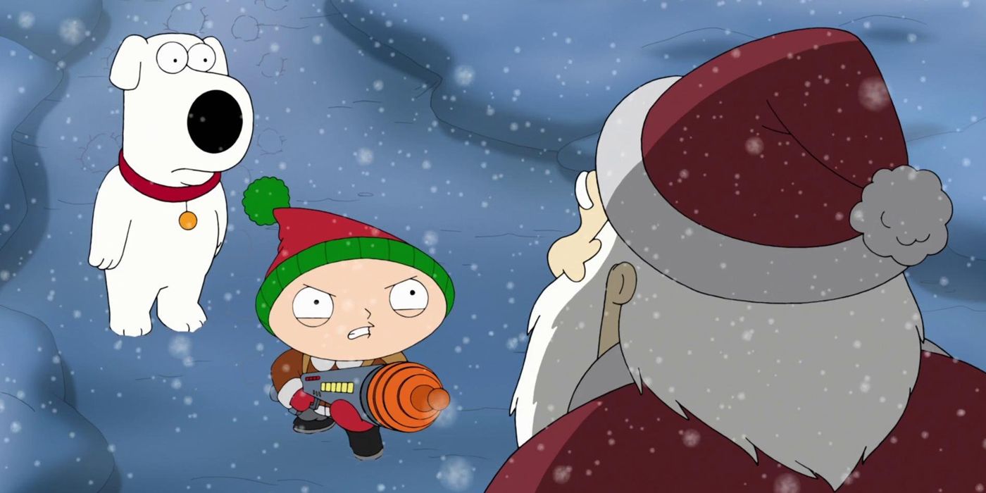 Brian and Stewie vs Santa Claus in Family Guy