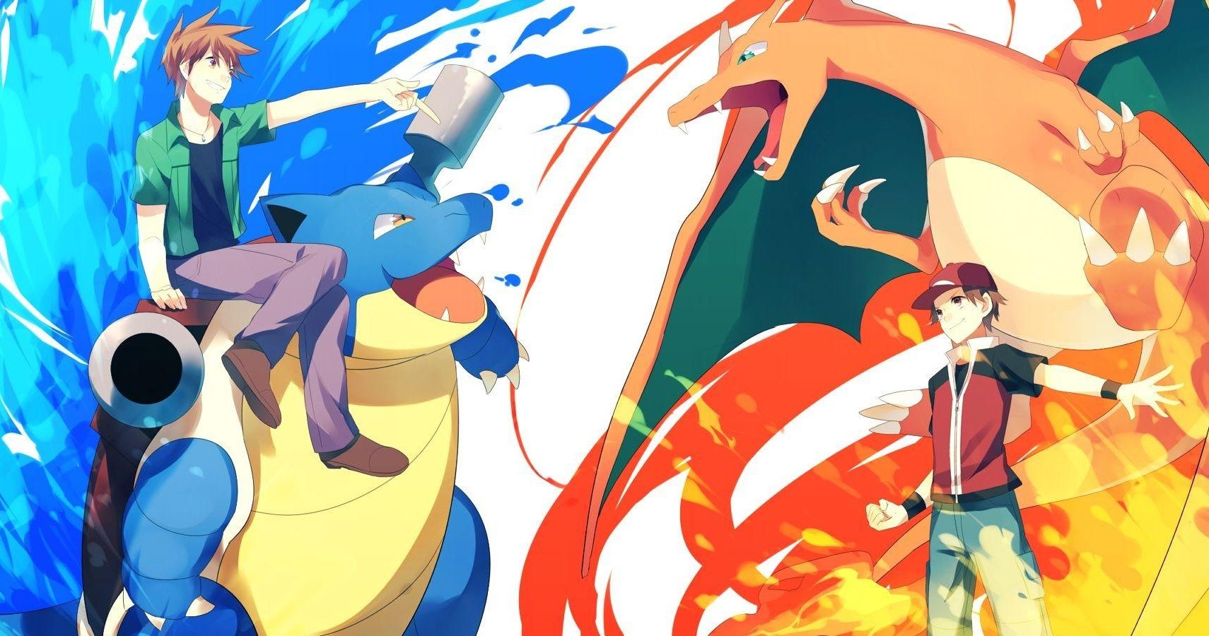 pokemon trainer red vs blue wallpaper