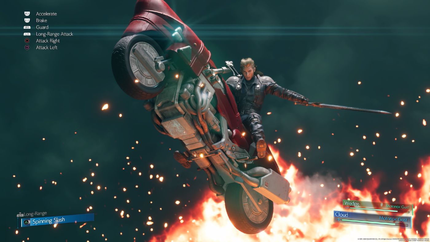 Final Fantasy 7 Remake Motorcycle Duel