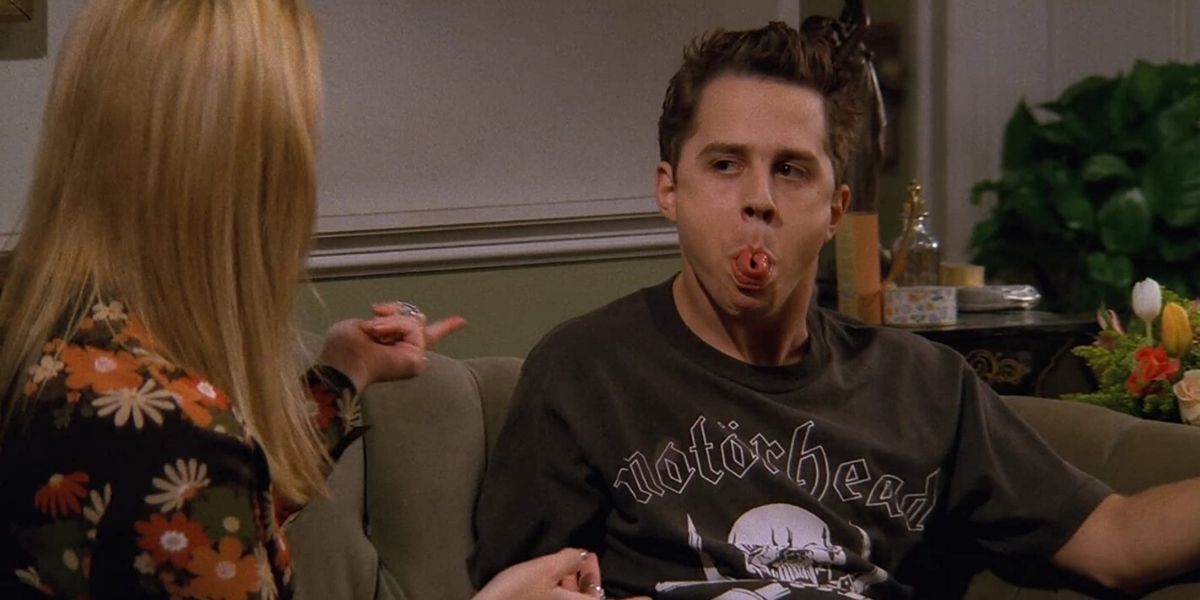 Frank Jr. roles his tongue while assuming Phoebe is a prostitute in Friends