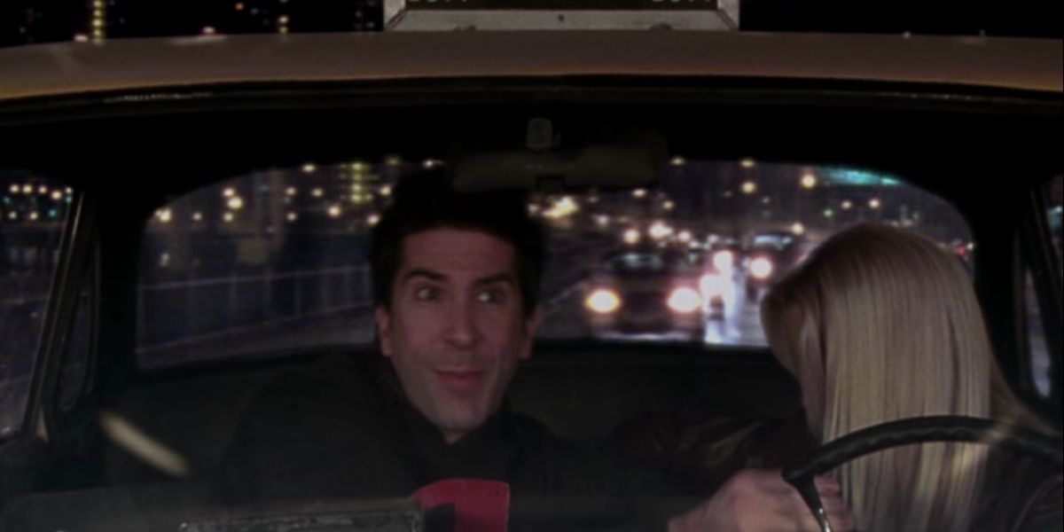 Ross tries to get to the airport to bring back Rachel