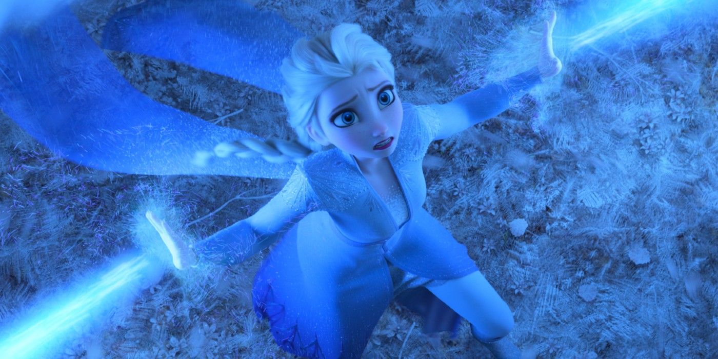 Elsa tem poderes mágicos em Frozen II