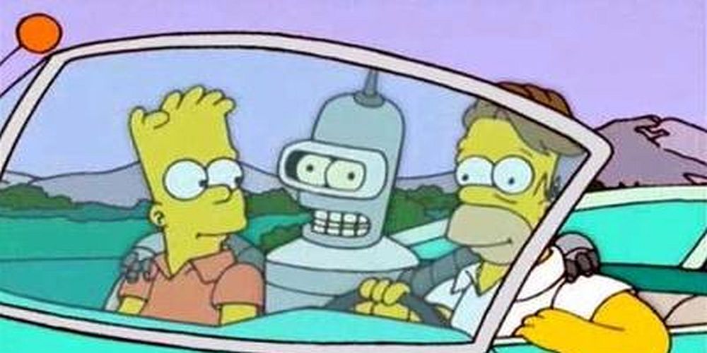 Homer picks up Bender through a Quantum Tunnel.