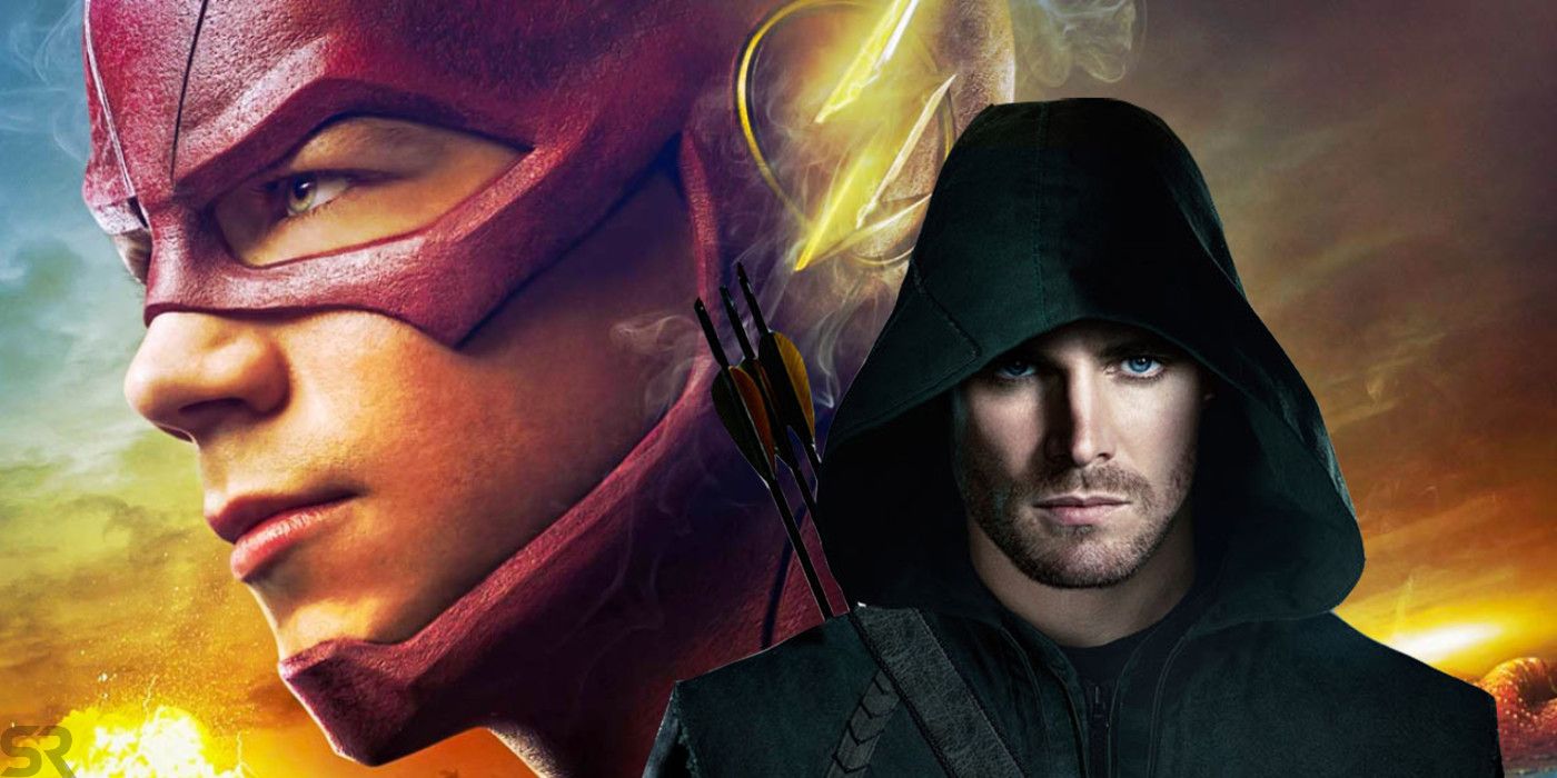 Grant Gustin as Barry Allen The Flash Stephen Amell as Oliver Queen Arrow