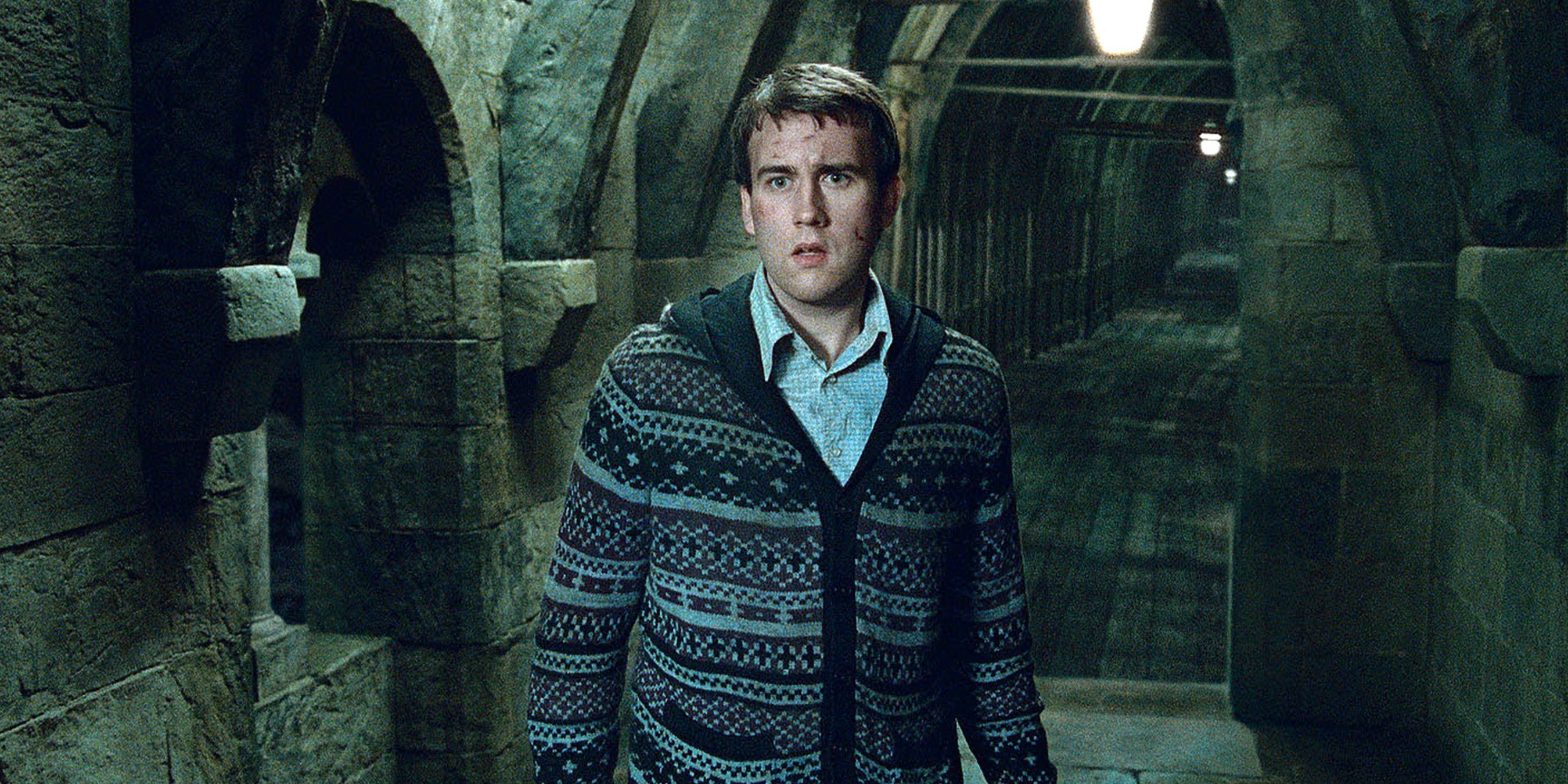 Neville on the Hogwarts bridge in Harry Potter