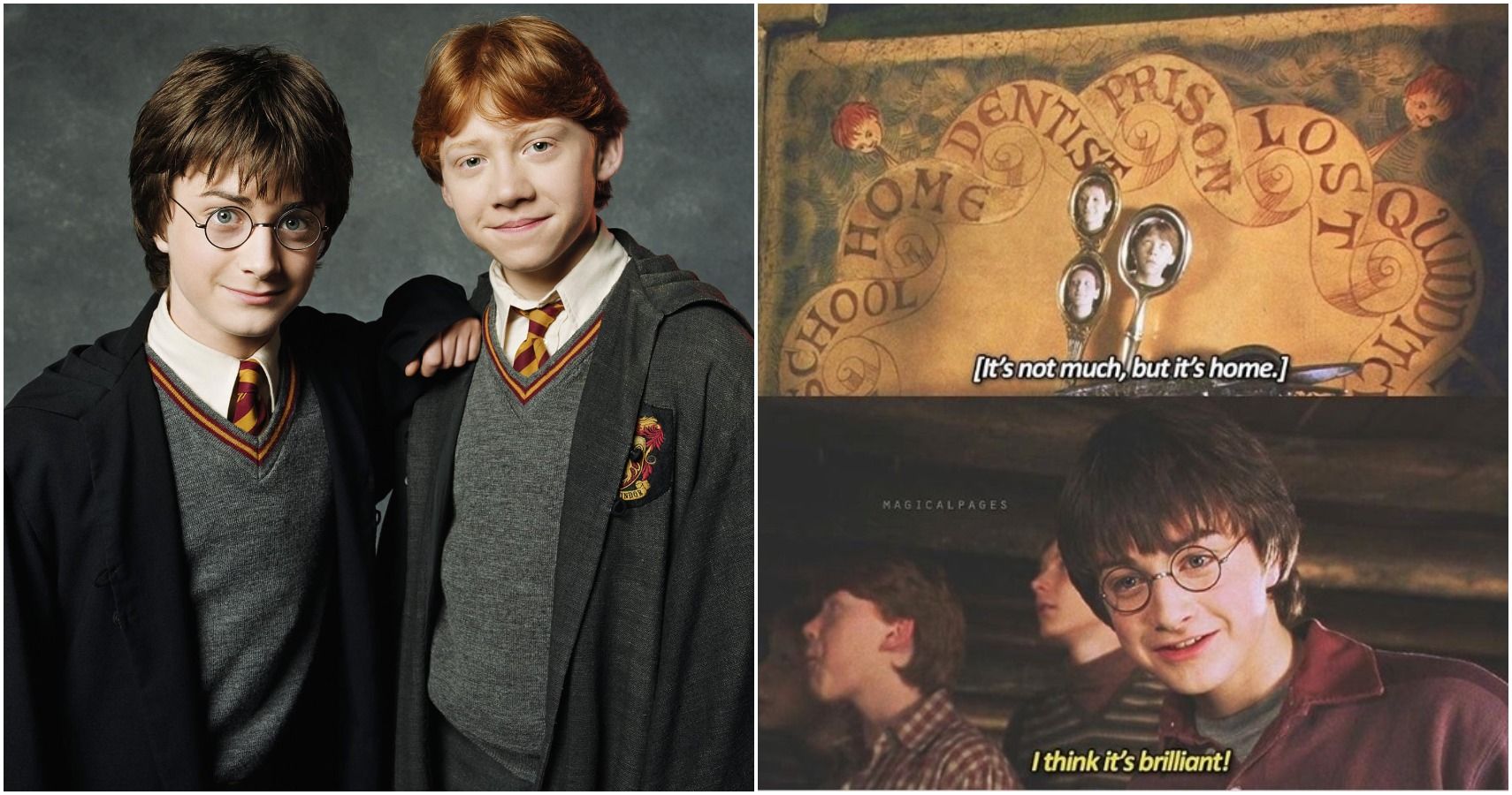 A humorous harry potter meme with ron weasley and hermione granger