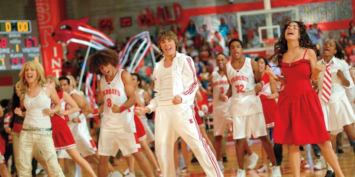 Troy, Gabriella and Sharpay in We're All In This Together in High School Musical