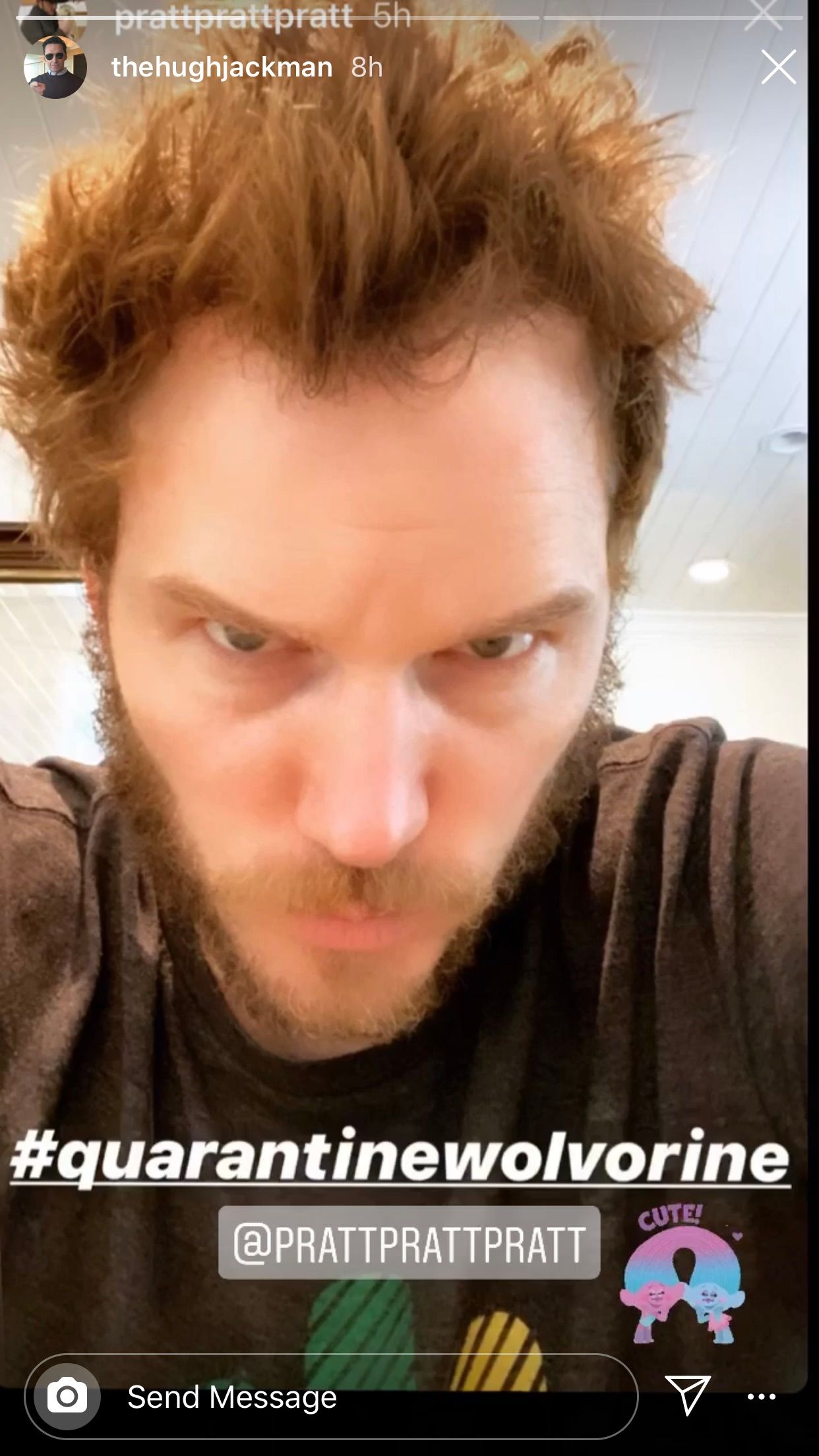 Hugh Jackman Responds to Chris Pratt&rsquo;s Wolverine Beard