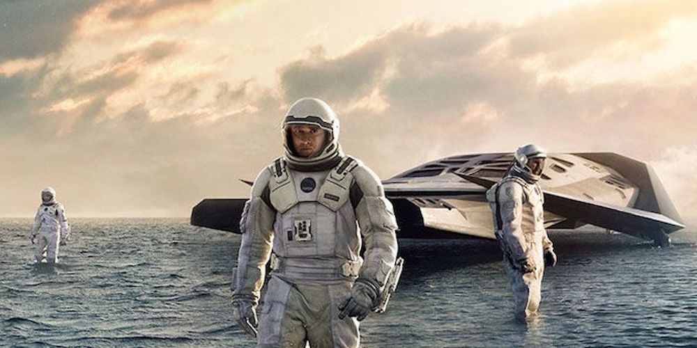 Astronauts on the water planet in Interstellar