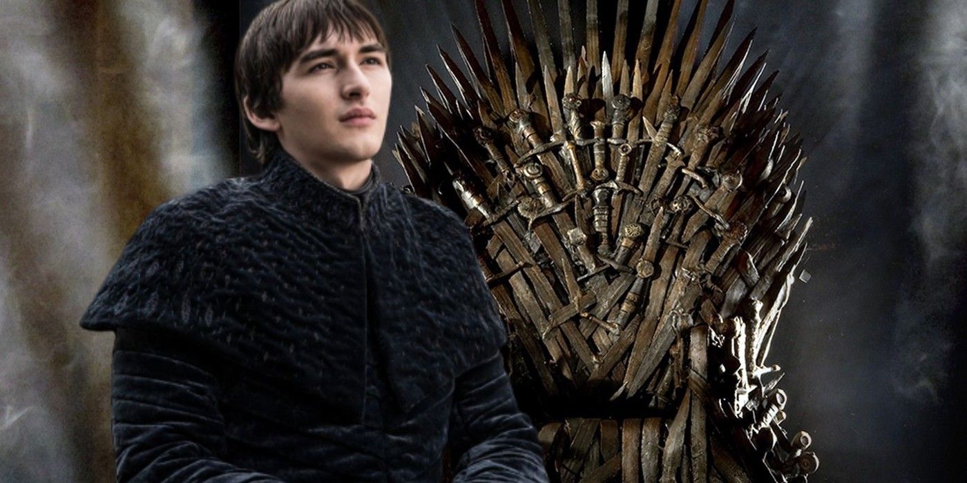 Isaac Hempstead-Wright as Bran Stark Iron Throne in Game of Thrones