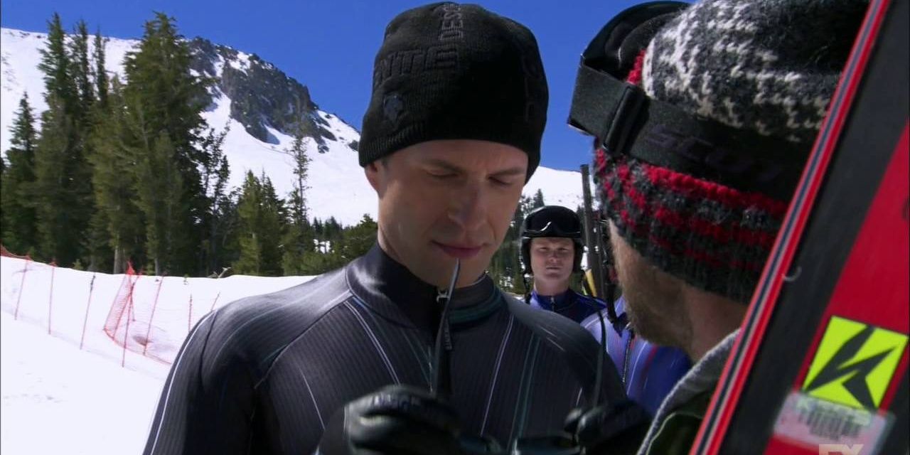 Dennis is getting ready to Ski in It’s Always Sunny In Philidelphia