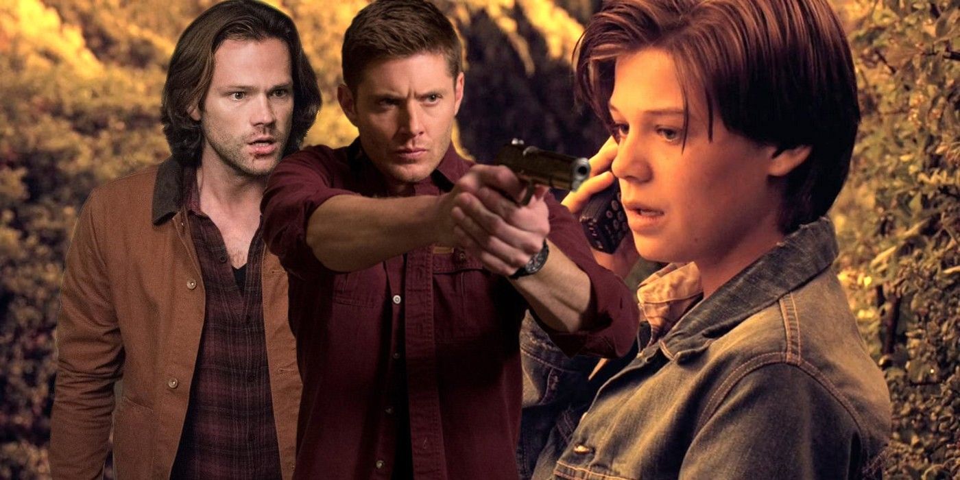 Jared Padalecki as Sam Winchester, Jensen Ackles as Dean and Colin Ford as Young Sam in Supernatural