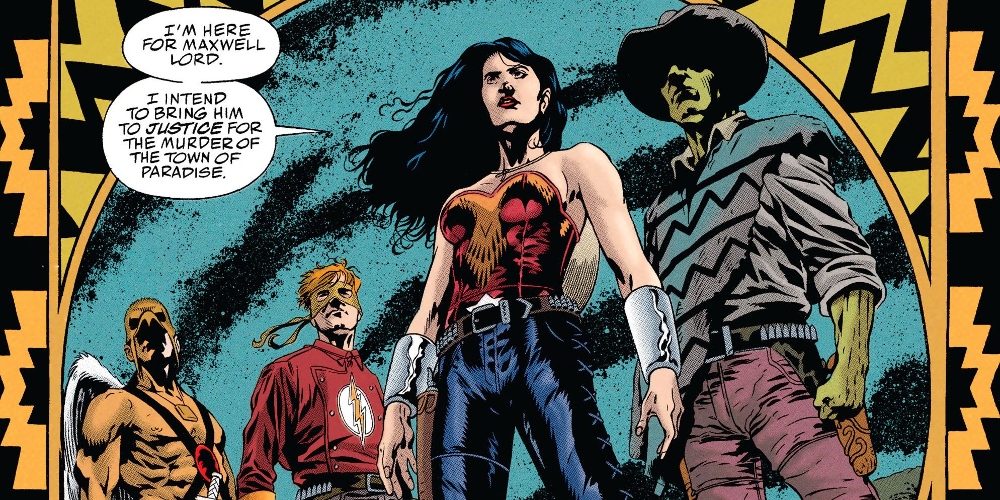 Wonder Woman leads the team in Justice Riders