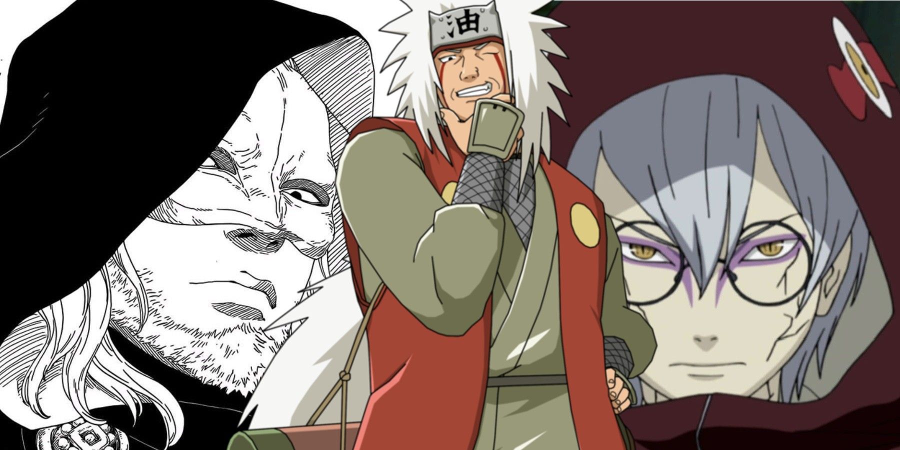 Kashin Koji, Jiraiya and Kabuto in Naruto Boruto