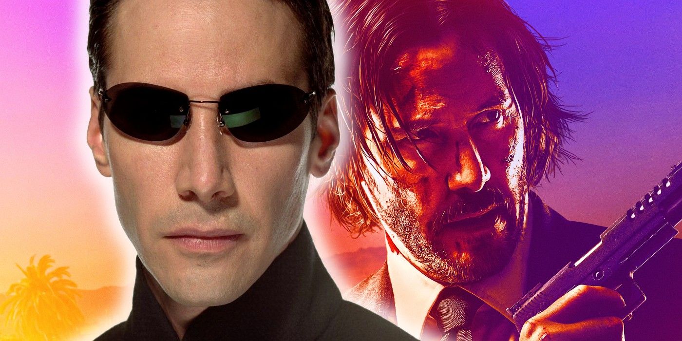 Keanu Reeves from The Matrix and John Wick