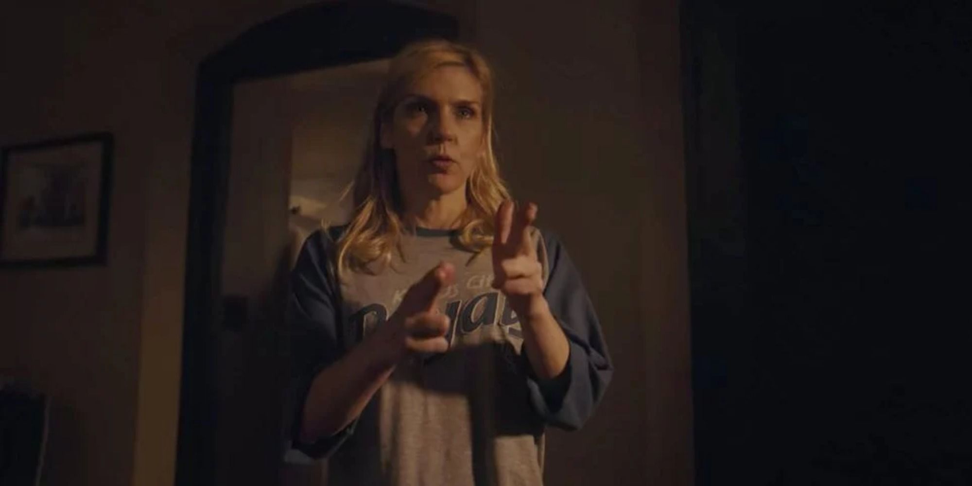 Kim Wexler firing her finger guns at the end of Better Call Saul season 5