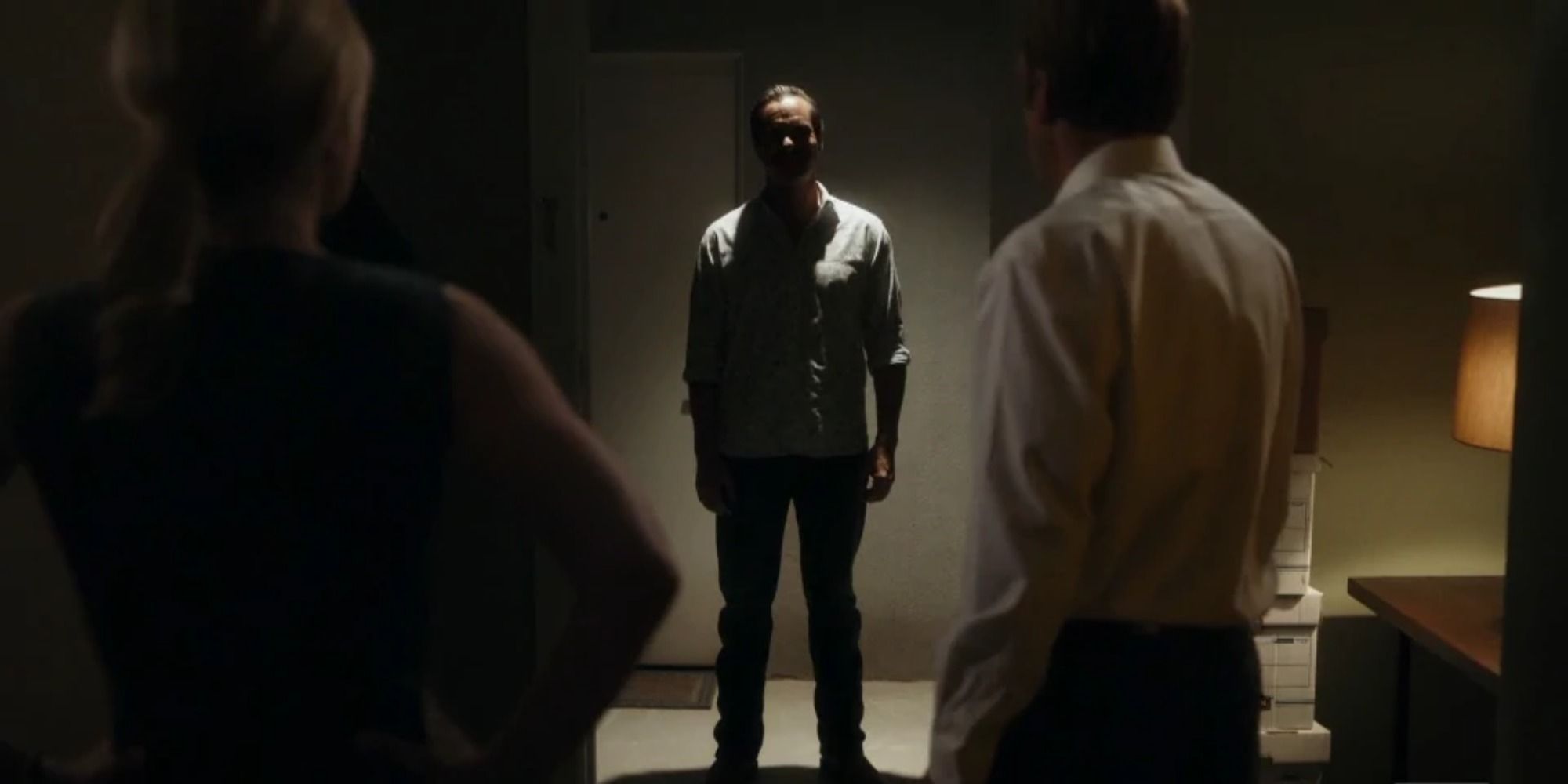 Lalo standing in Kim's doorway in Better Call Saul
