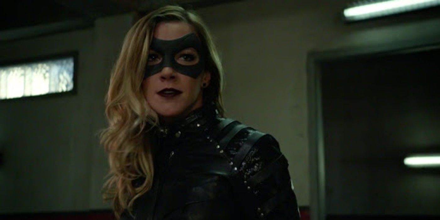 Laurel Lance dressed as the Black Canary