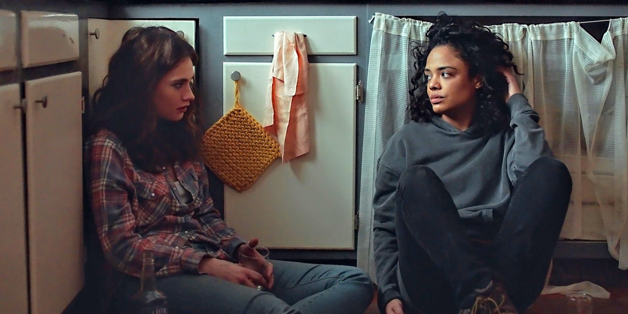 Lily James and Tessa Thompson in Little Woods