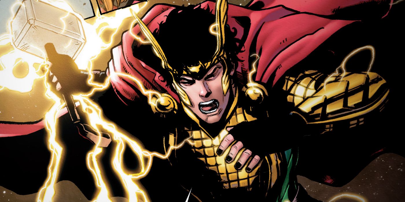 Loki The God of Thunder Holding Mjolnir